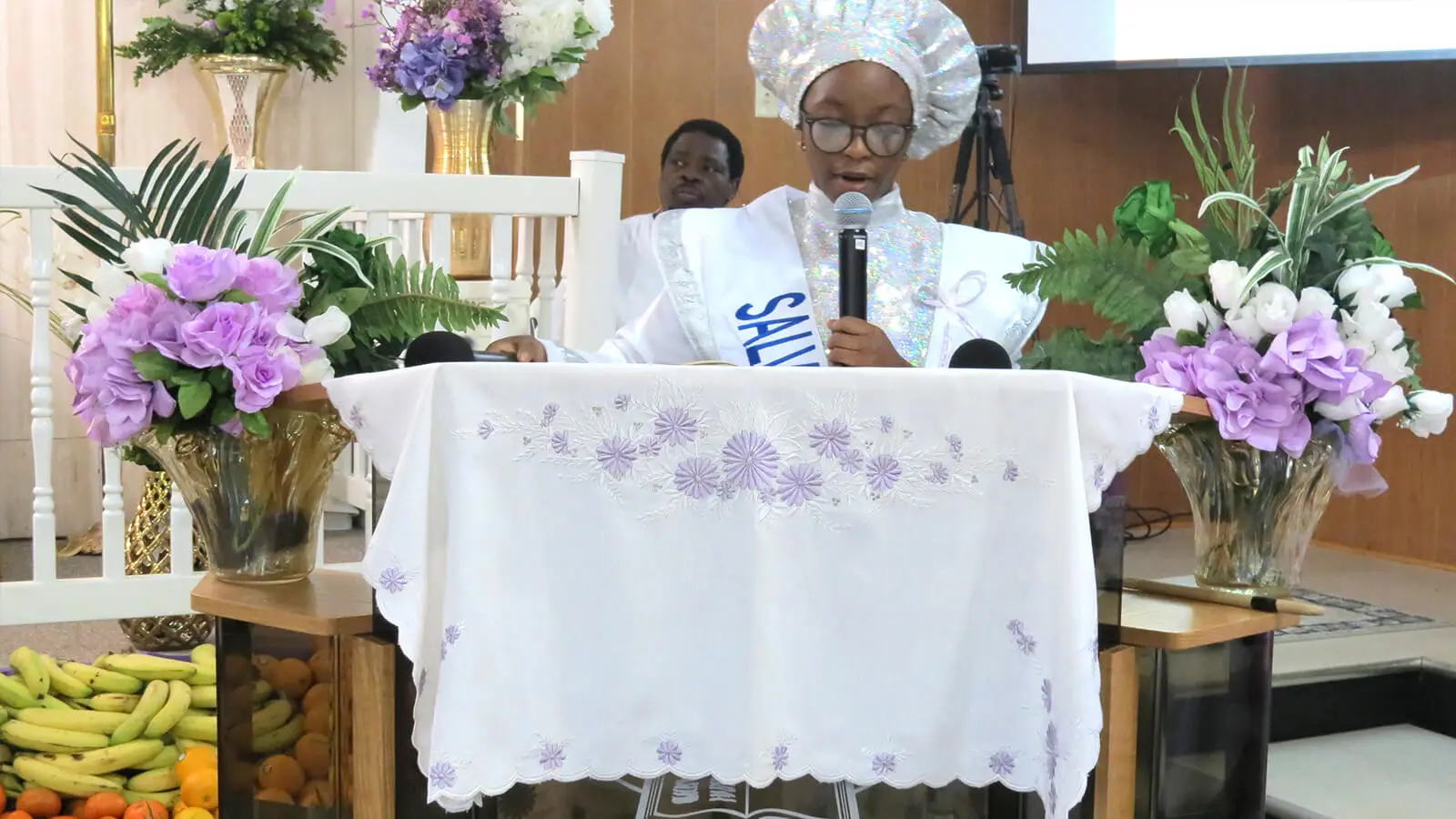 Mayokun Reading Mount Sinai Cherubim and Seraphim Church in Saint Paul, MN
